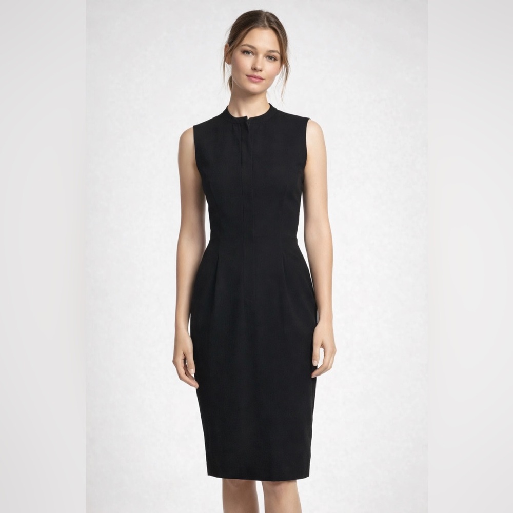 Balenciaga Paris Vintage Wool Midi Length Black Dress - Picture 1 of 16
